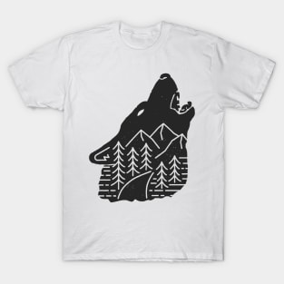 Wolf Print Wolf Art T-Shirt